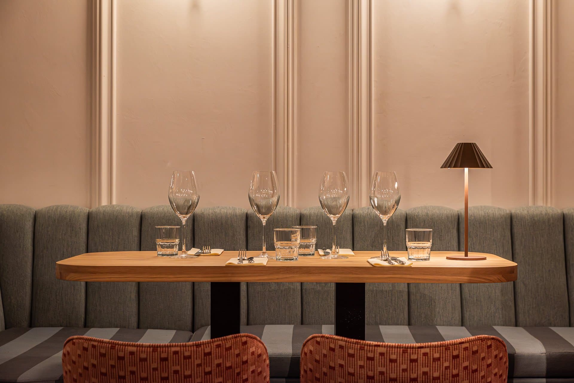 Atmospheric setting at Dr. Wines restaurant