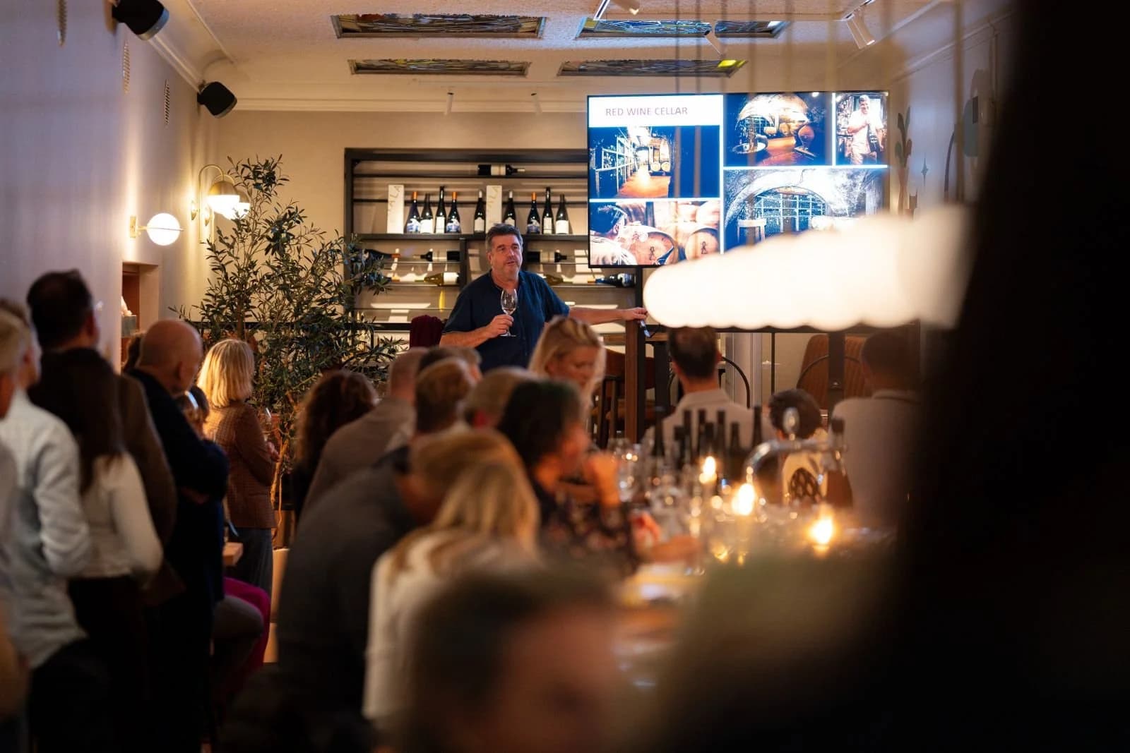 Winemaker dinner presentation at Dr. Wines